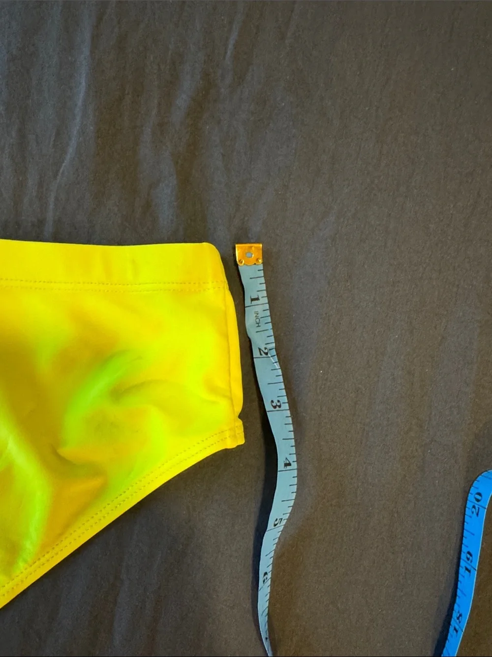 Men’s Yellow Swim Medium, Unlined, No Drawstring